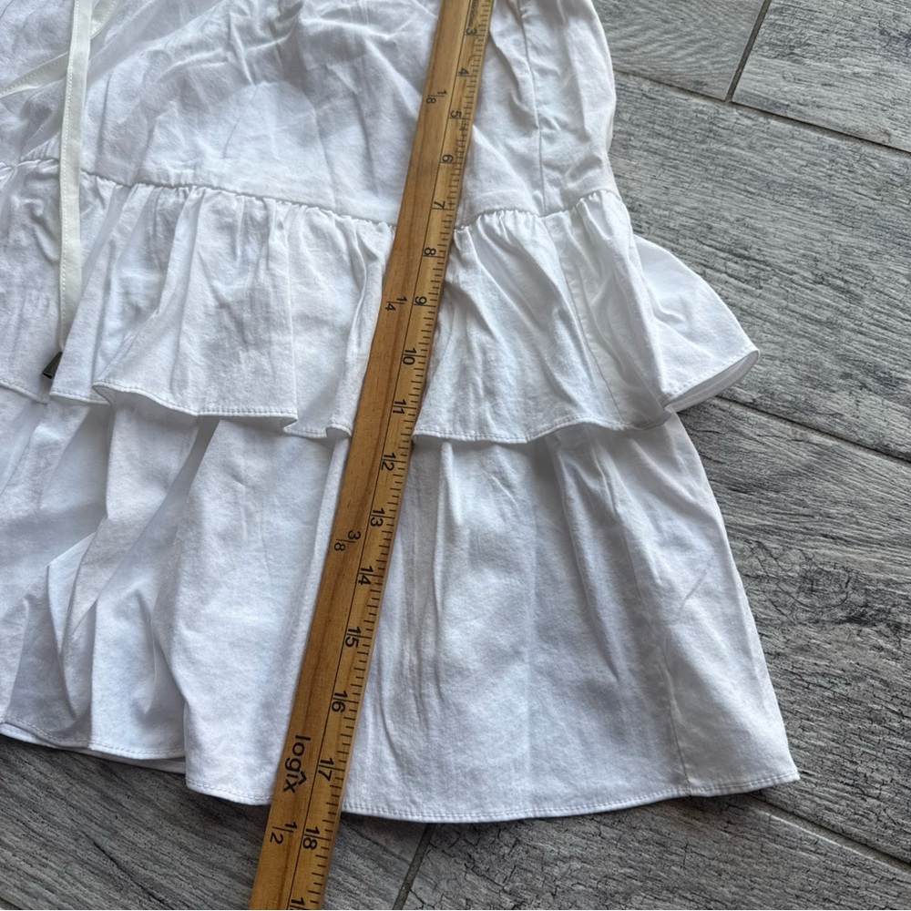 Women’s Skort XL White Tiered Fairy Cottage Coquette Festival Elastic waist - Picture 3 of 10